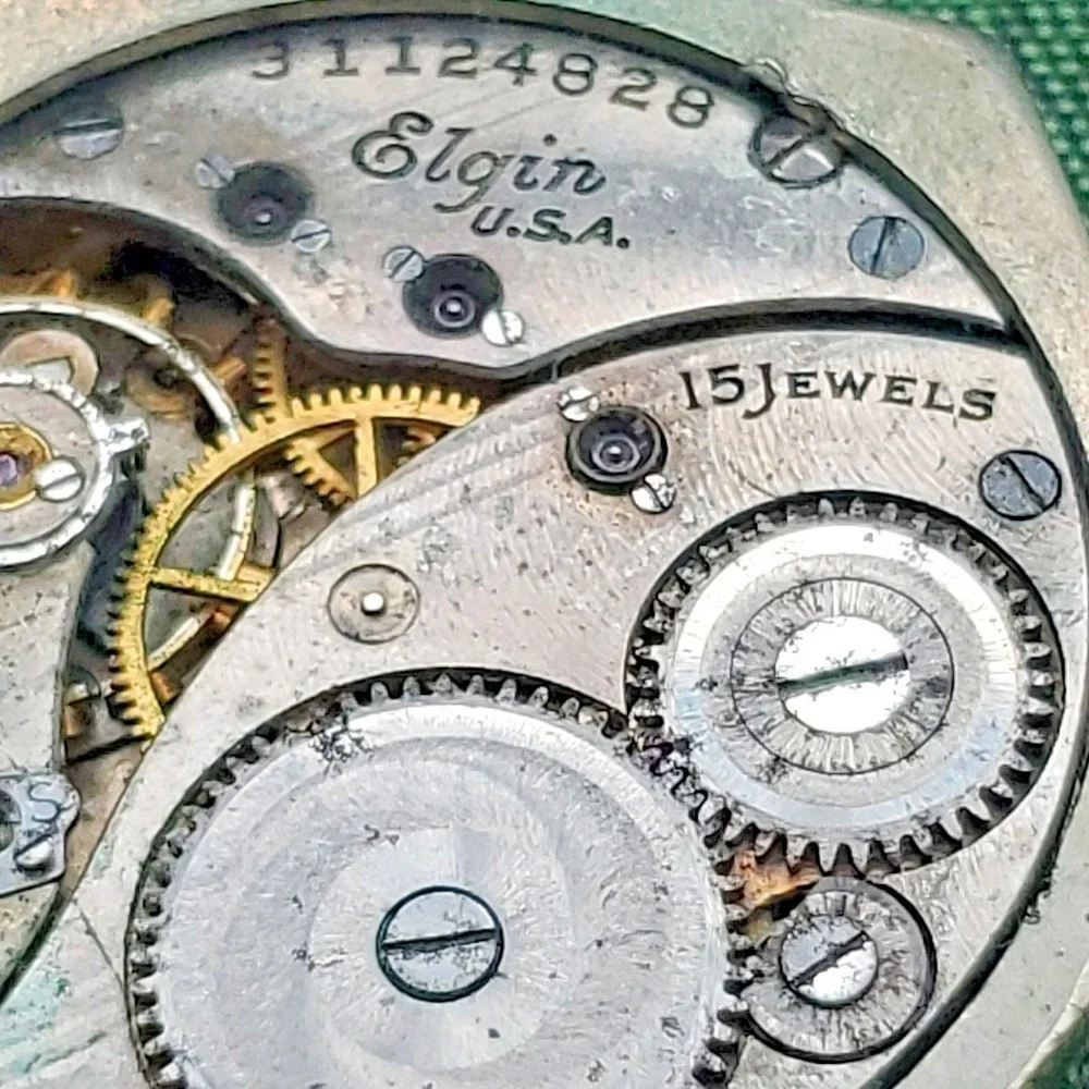 Vintage Elgin 15 Jewels Mechanical Wrist Watch‎ Movement Faces Mechanisms Misc